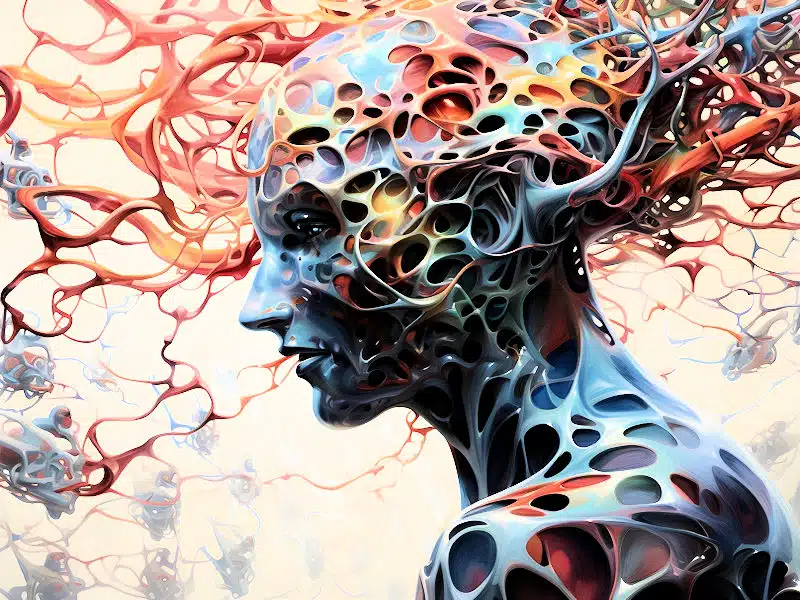 AI generated image illustrating the human mind.